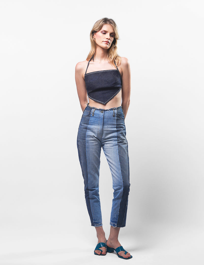 OCEAN WAVES WOMEN MOM JEANS