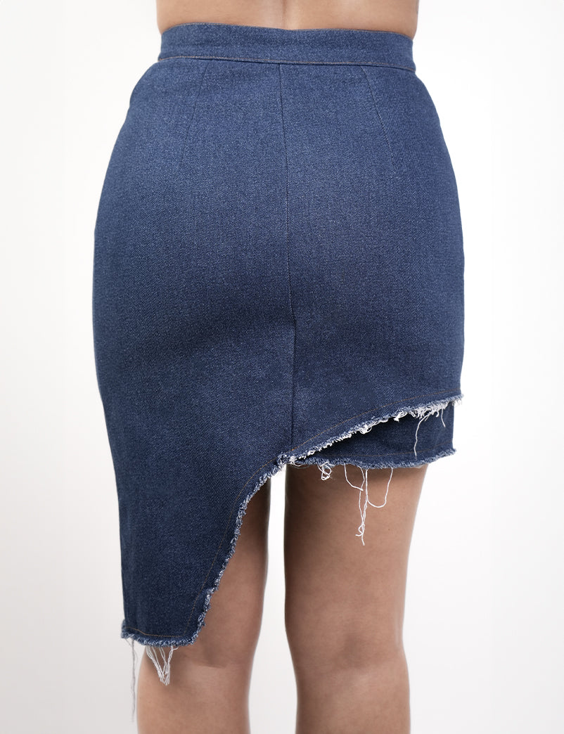 ASSYMETRIC RAW SEA SKIRT