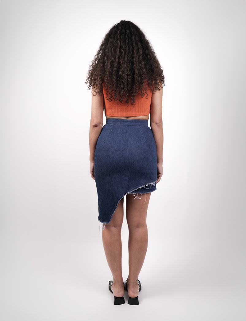 ASSYMETRIC RAW SEA SKIRT