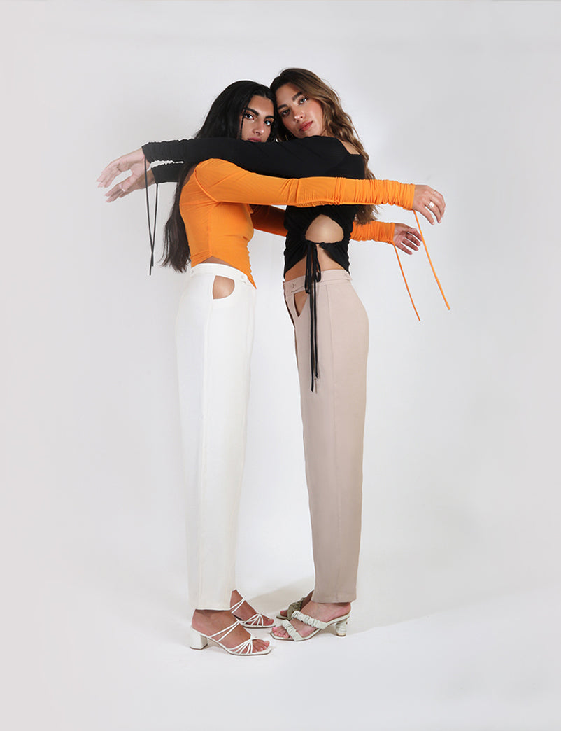 Shikka Off-White Trousers