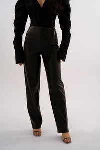 Thumbnail for BLACK CLOUD WOMEN VEGAN LEATHER PANTS