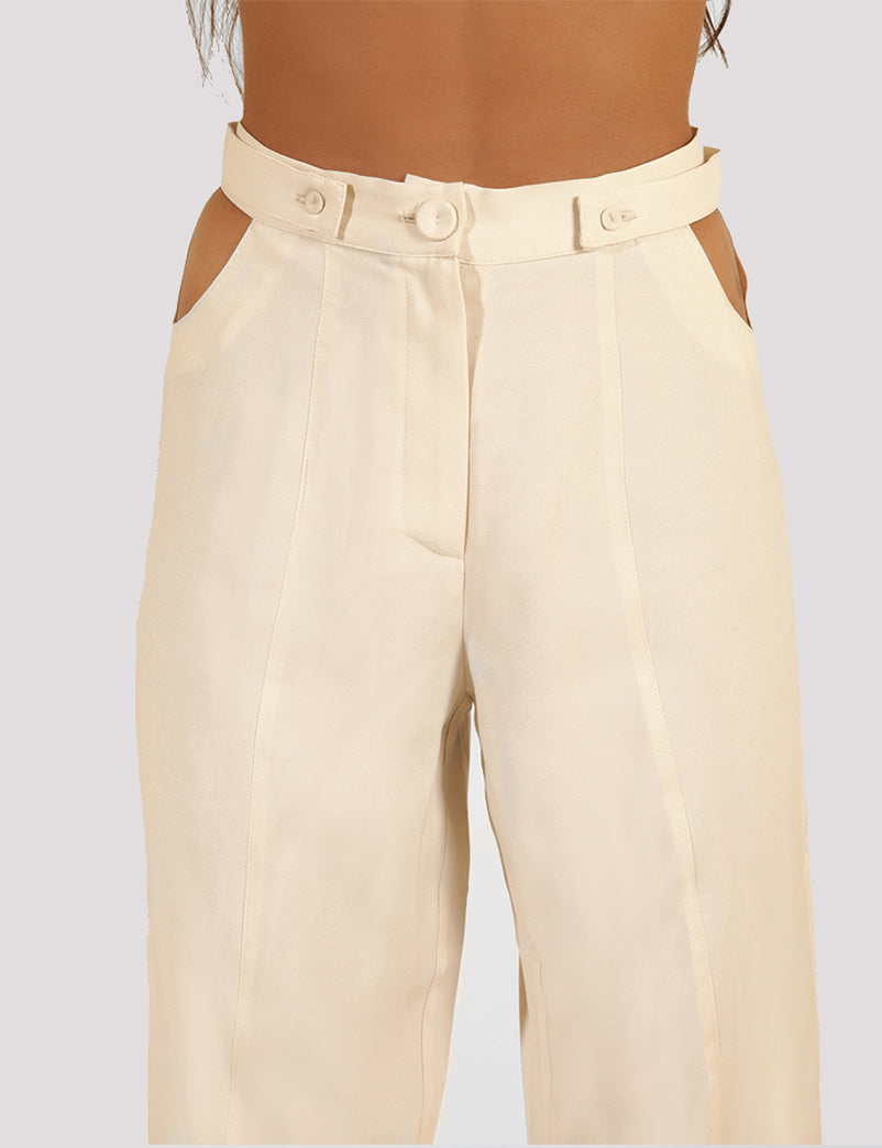 Shikka Off-White Trousers